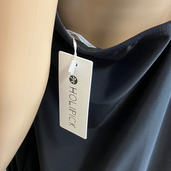 NWT Holipick Black Women's Swim Tankini Top - Picture 4 of 10